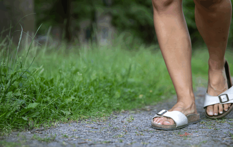Elderly client receiving safe, private pedicure at HealthyNails™ with one-on-one professional attention